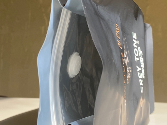 গুণ  Customized Printed Zipper Stand Up Pouch 250g 500g Coffee Bag With Valve Plastic Packaging Aluminum Foil Bag কারখানা