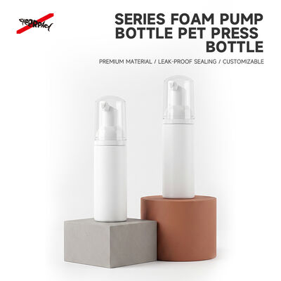 গুণমান  60ml Empty White PET Foam Pump Bottle Refillable Facial Foam Dispenser Custom Cosmetic Foaming Soap Packaging Container কারখানা