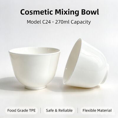 গুণমান  C24 Food‑Grade TPE Cosmetic Mixing Bowl 270ml For Salon & DIY Skincare | Safe for mixing mask powder & beauty paste. Reusable non‑stick beauty container for professional salon and home DIY facial care কারখানা