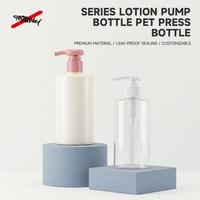 গুণমান  250ml 300ml 500ml PET Lotion Pump Bottle | Cosmetic Shampoo Packaging Supplier | Multi-size cylinder PET bottle, 24 thread neck, leak-proof. Custom color & logo for shampoo, body wash, skincare liquid কারখানা