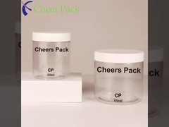 জনপ্রিয় ফুড গ্রেড স্বচ্ছ পিইটি প্লাস্টিকের জারগুলি স্ক্রু এলআইডিএস সহ