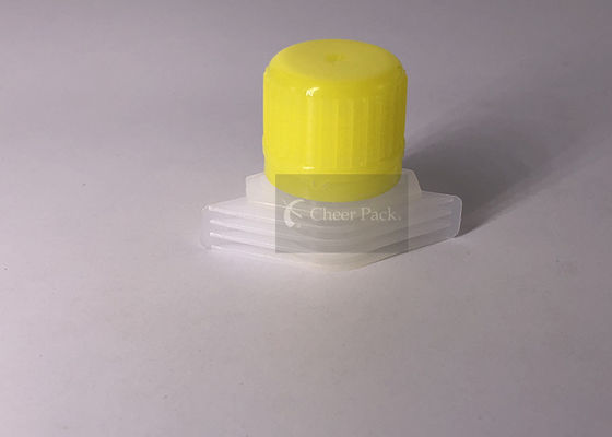 PE উপাদান হলুদ রঙ গুঁড়ো ক্যাপ ম্যানুয়াল ভর্তি মেশিন 16mm ব্যাসার্ধ