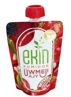 খাদ্য গ্রেড স্ট্যান্ড আপ প্যাকেট 150ml 250ml স্পাইসি সস কেচপ তরল প্যাকেজিং Suction Nozzle Doypack স্ট্যান্ড স্পুট