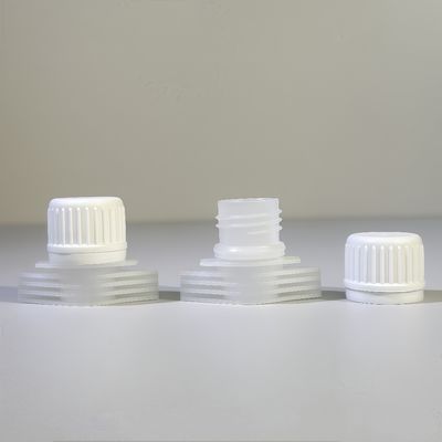 পোর্টেবল এবং টেকসই 16 মিমি পিই প্লাস্টিকের স্ক্রু ক্যাপ ফ্লিপ টপ স্পাউট ক্যাপ সহ খাদ্য গ্রেড নিরাপদ রিম পানীয়ের জন্য নমনীয় প্যাকেজিং