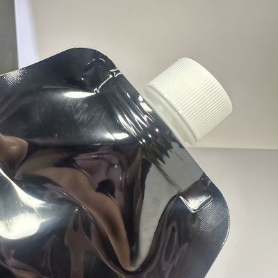 22 মিমি পিই প্লাস্টিকের খাদ্য গ্রেড পোর্টেবল এবং টেকসই স্ক্রু ক্যাপ স্পুট ঢাকনা ফয়েল ঢাকনা সঙ্গে বিয়ার প্যাকেজিং জন্য পোর্টেবল স্পুট পকেট