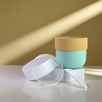 ১৫০-৫০০ মিলি কসমেটিক ফেস ও বডি ক্রিমের জন্য স্ক্রু টপ এবং ইউভি প্রিন্টেড লেবেল সহ ফুড গ্রেড পিপি প্লাস্টিক জার (চিয়ার প্যাক)