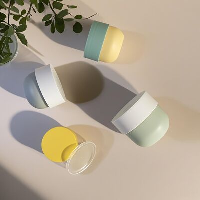 ১৫০-৫০০ মিলি কসমেটিক ফেস ও বডি ক্রিমের জন্য স্ক্রু টপ এবং ইউভি প্রিন্টেড লেবেল সহ ফুড গ্রেড পিপি প্লাস্টিক জার (চিয়ার প্যাক)