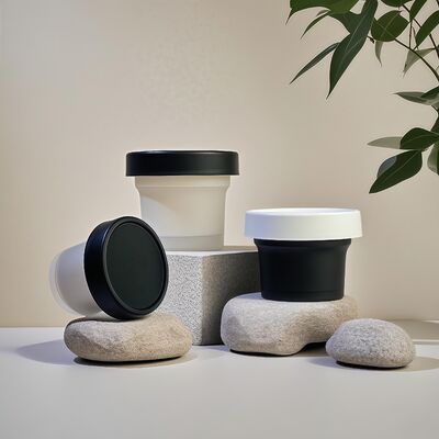 খাদ্য গ্রেড ৫০-১২০ মিলি প্লাস্টিক পিপি জার পেট বেস মেটেরিয়াল কসমেটিক ক্রিম বডি লোশন স্ন্যাকস ক্যান্ডি কুকি জেলি দুধ সংরক্ষণের জন্য