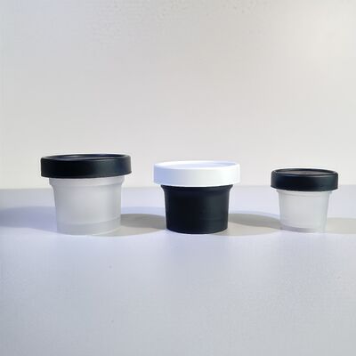 খাদ্য গ্রেড ৫০-১২০ মিলি প্লাস্টিক পিপি জার পেট বেস মেটেরিয়াল কসমেটিক ক্রিম বডি লোশন স্ন্যাকস ক্যান্ডি কুকি জেলি দুধ সংরক্ষণের জন্য