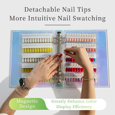 Detachable Acrylic Magnetic Nail Art Display Board Gradient Colors 120/180/240 Shades for Plastic Tool Nail Gel Nail Supplies