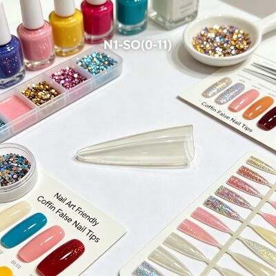 Nail Tips Clear Full Cover ABS Fake Nails Set for Finger Press on Salon Nail Extension DIY Nail Art and Bulk Supply