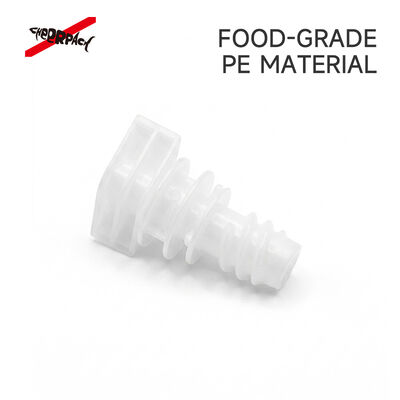 5mm X050 Plum Blossom Spout Cap Leak-Proof Industrial Food Grade PE Nozzle Cover for Cosmetic Liquid Refill Pouch Packaging
