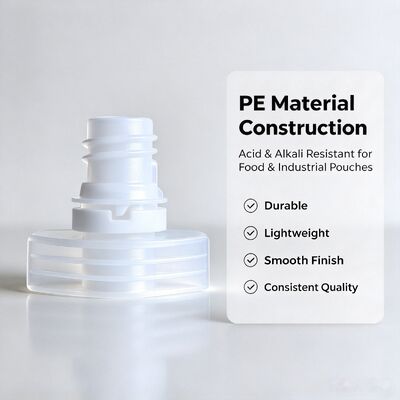 X010 9.6mm food grade PE plastic spout cap, acid & alkali resistant. Ideal for ketchup, sauce & paste stand-up spout pouches. Good heat welding, leak-proof threaded design for food liquid packaging.